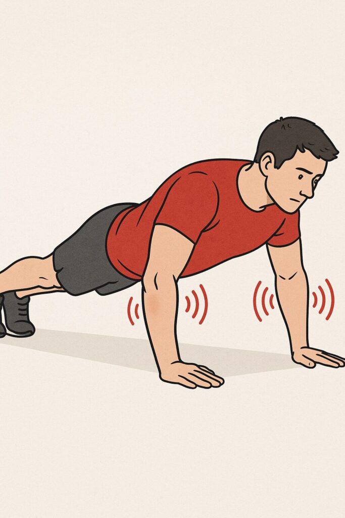elbow pop during push ups